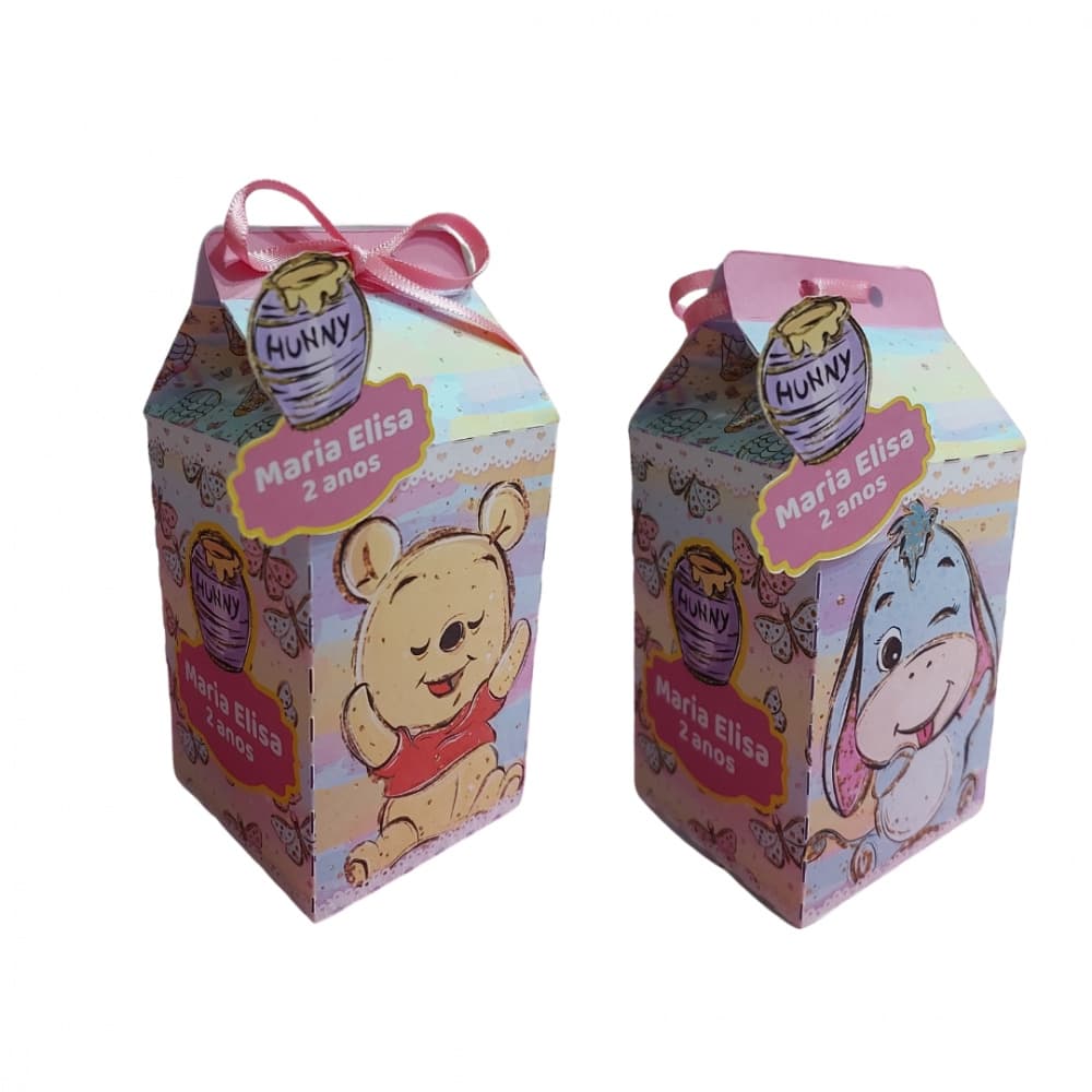 Caixa Milk Amigo Urso (10 unidades) - Papelaria Personalizada para Festa Infantil