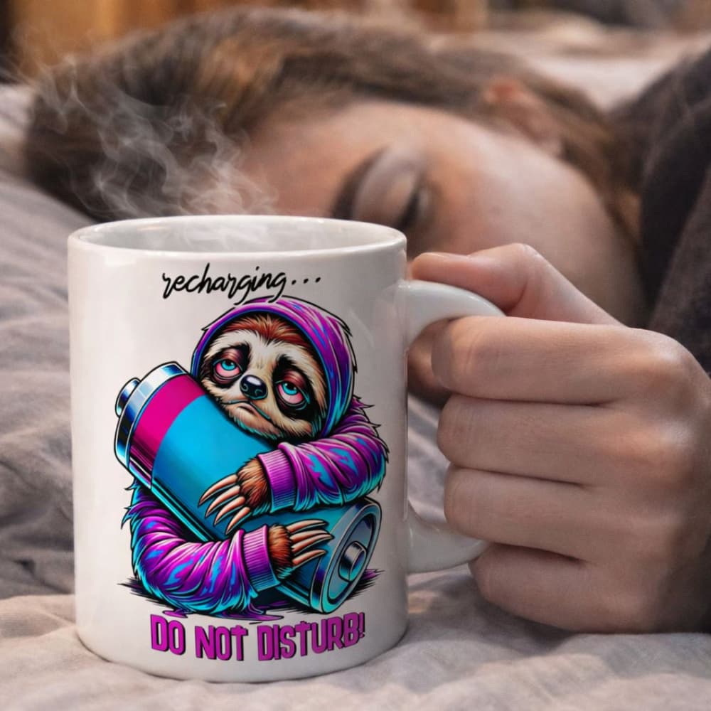 Caneca Bicho-Preguiça Recarregando - Do Not Disturb 325ml