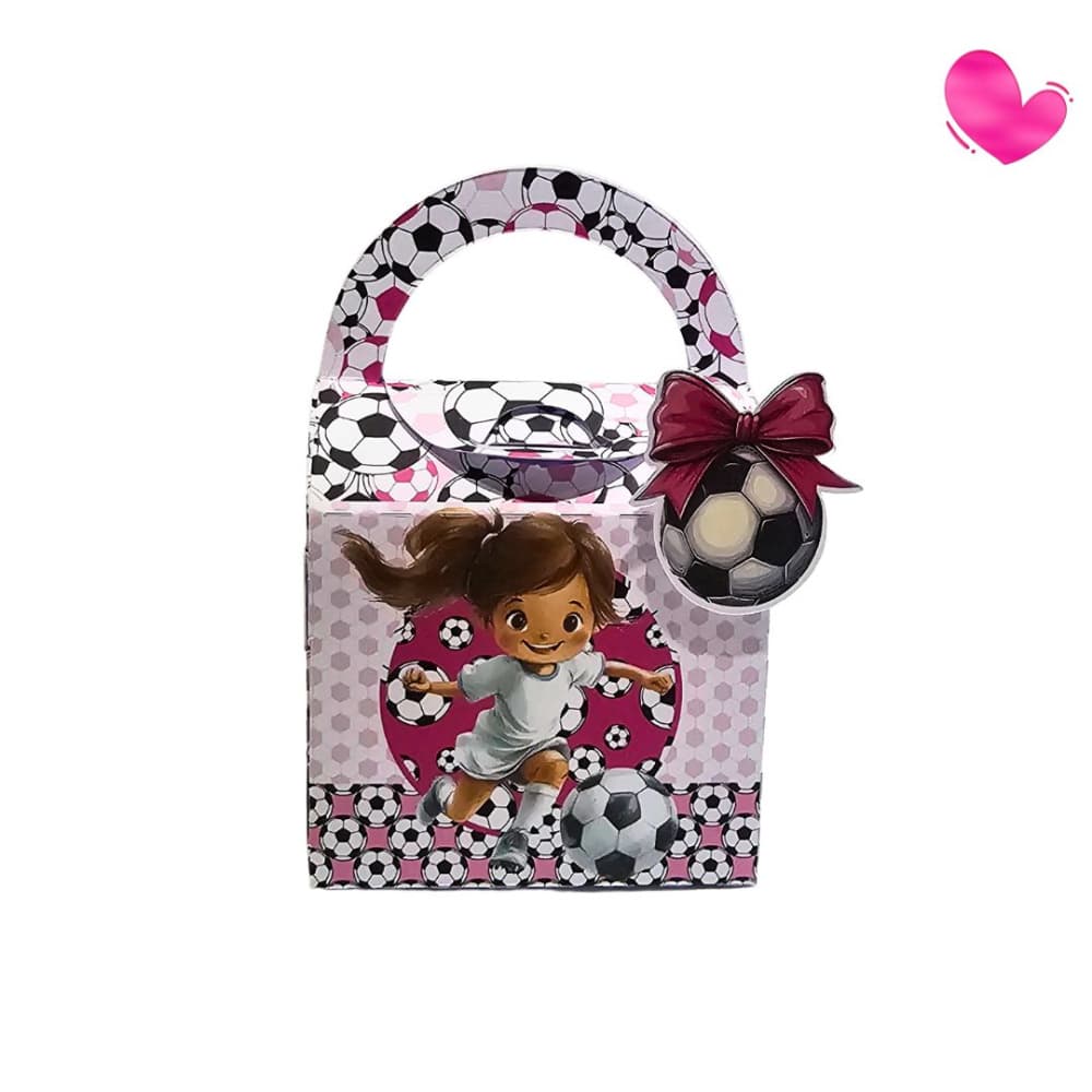 Kit 10 Caixas Maletinha Futebol Feminino | Mimosê - Lembrancinhas que Encantam