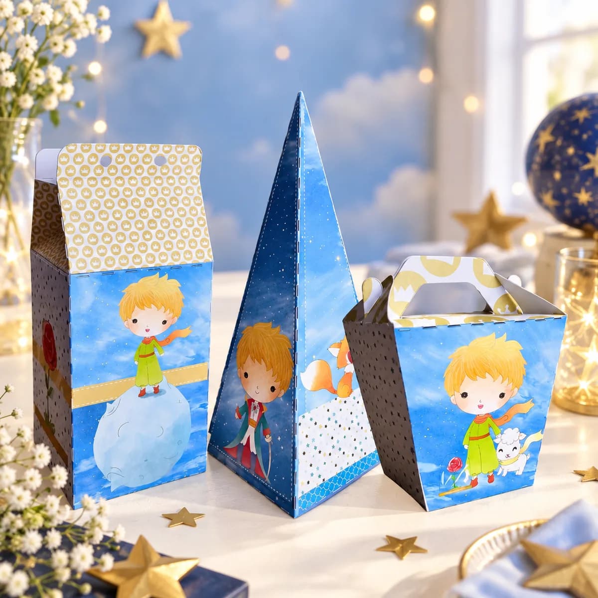 Kit 15 Caixinhas Personalizadas Pequeno Príncipe