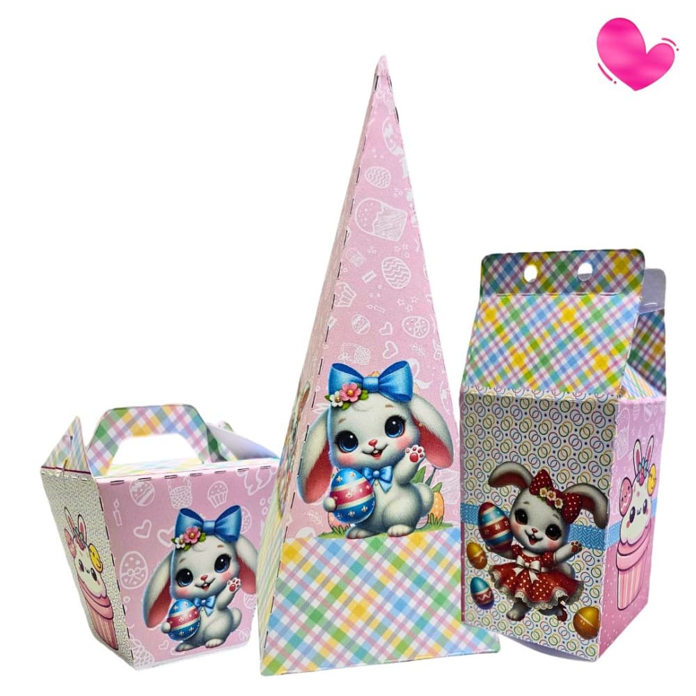 Kit 30 Caixas Páscoa Design Exclusivo para Festa - Lembrancinhas Design Exclusivo